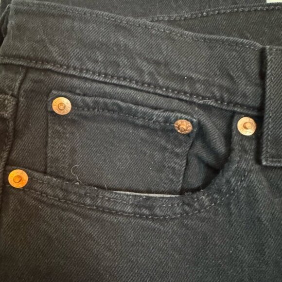 Levi’s Wedgie High-Waisted Black Straight Leg Jeans – Size 27 - Picture 7 of 16